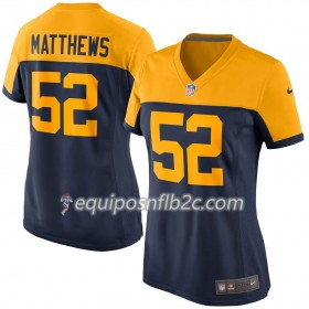 Camiseta Mujer NFL Green Bay Packers Clay Matthews 52 Nike Alternate 